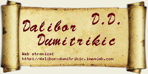 Dalibor Dumitrikić vizit kartica